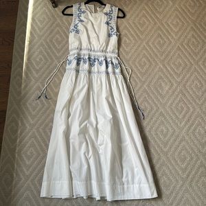 Zara blue/white maxi dress XS